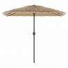 Parasol ogrodowy na stalowym słupku, brązowy, 248x248x248 cm