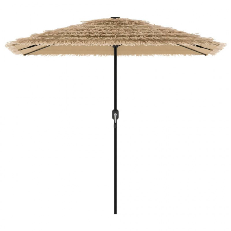 Parasol ogrodowy na stalowym słupku, brązowy, 248x248x248 cm