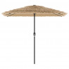 Parasol ogrodowy na stalowym słupku, brązowy, 248x248x248 cm