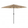 Parasol ogrodowy na stalowym słupku, brązowy, 248x248x248 cm