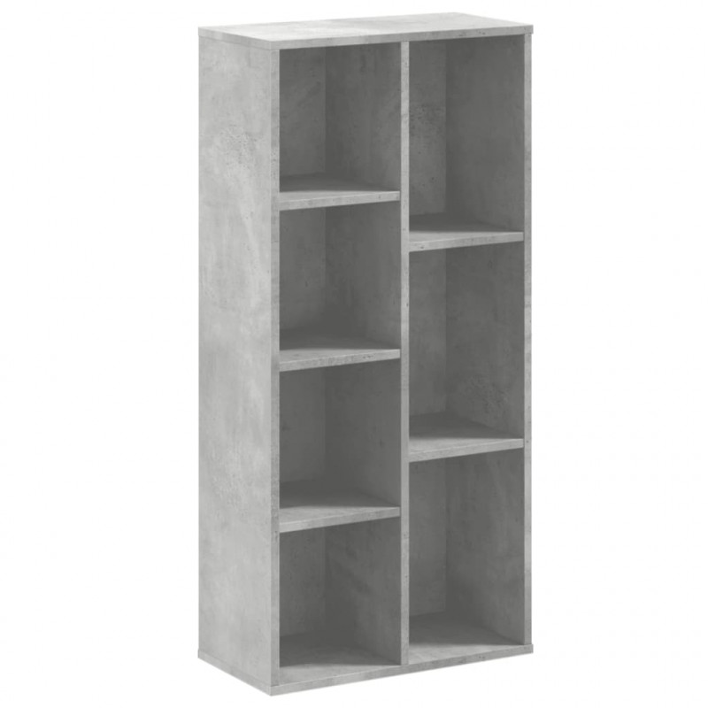 Regał, szarość betonu, 50x25x105 cm, materiał drewnopochodny