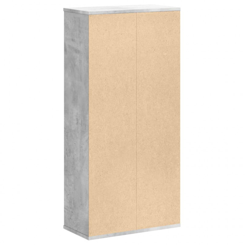 Regał, szarość betonu, 50x25x105 cm, materiał drewnopochodny