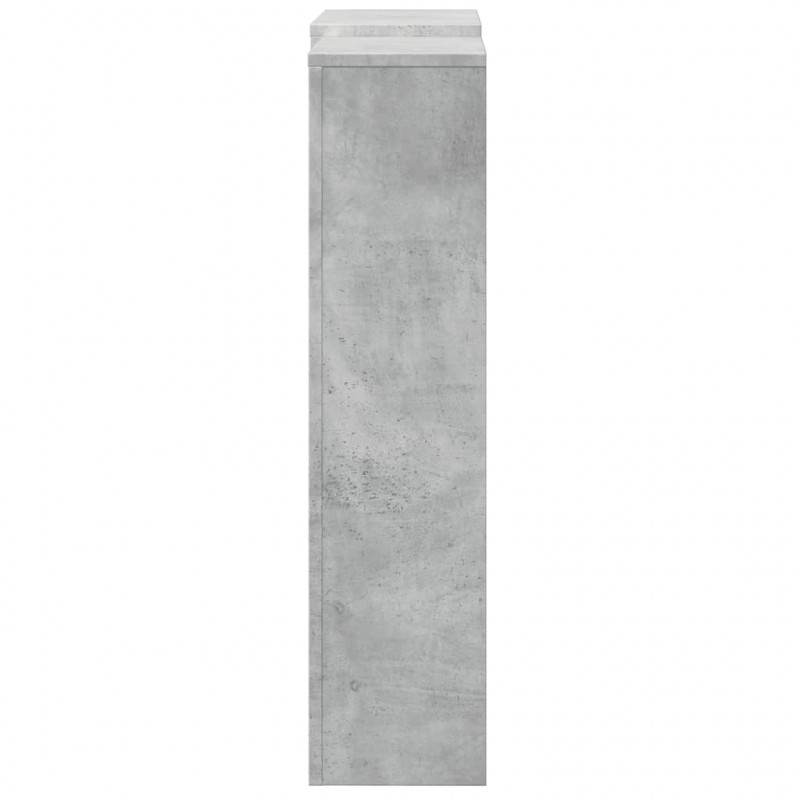 Osłona na grzejnik, szarość betonu, 205x21,5x83,5 cm