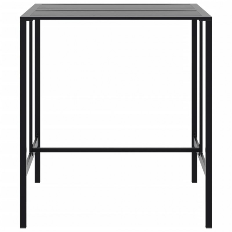 Stolik barowy, czarny, 100x100x110 cm, malowana proszkowo stal