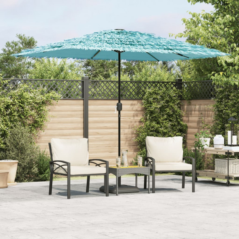 Parasol ogrodowy na stalowym słupku, niebieski, 300x200x250 cm