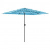 Parasol ogrodowy na stalowym słupku, niebieski, 300x200x250 cm