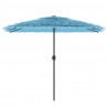 Parasol ogrodowy na stalowym słupku, niebieski, 300x200x250 cm