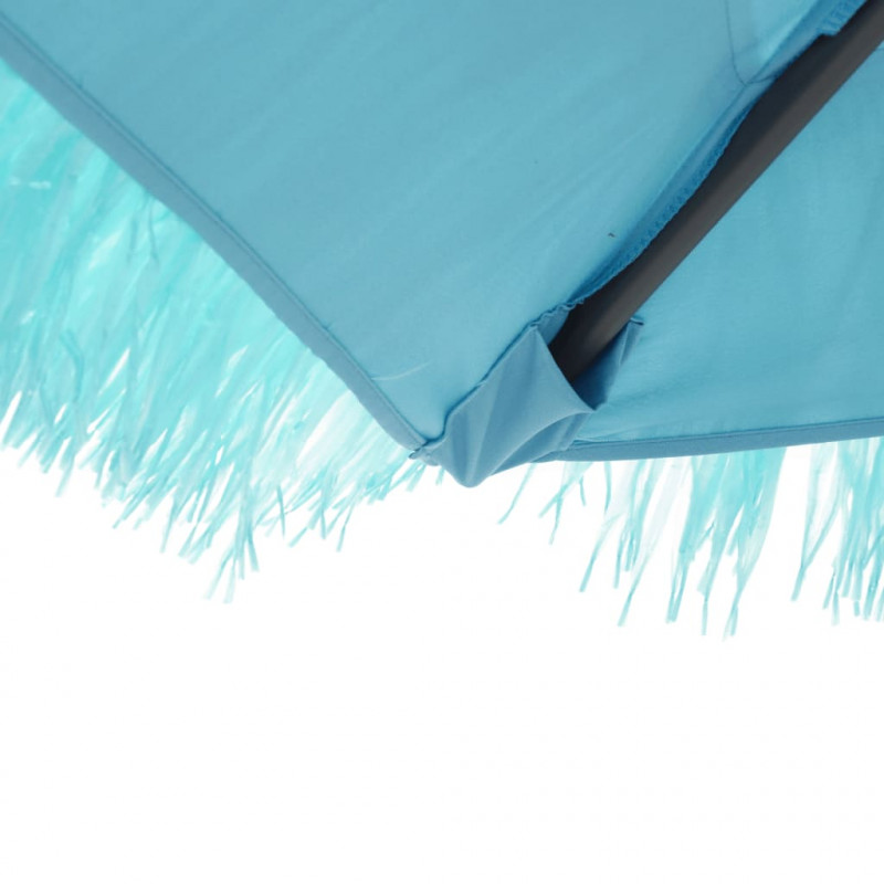 Parasol ogrodowy na stalowym słupku, niebieski, 300x200x250 cm