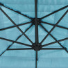 Parasol ogrodowy na stalowym słupku, niebieski, 300x200x250 cm