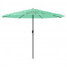 Parasol ogrodowy na stalowym słupku, zielony, 324x324x247 cm