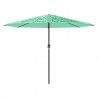 Parasol ogrodowy na stalowym słupku, zielony, 324x324x247 cm