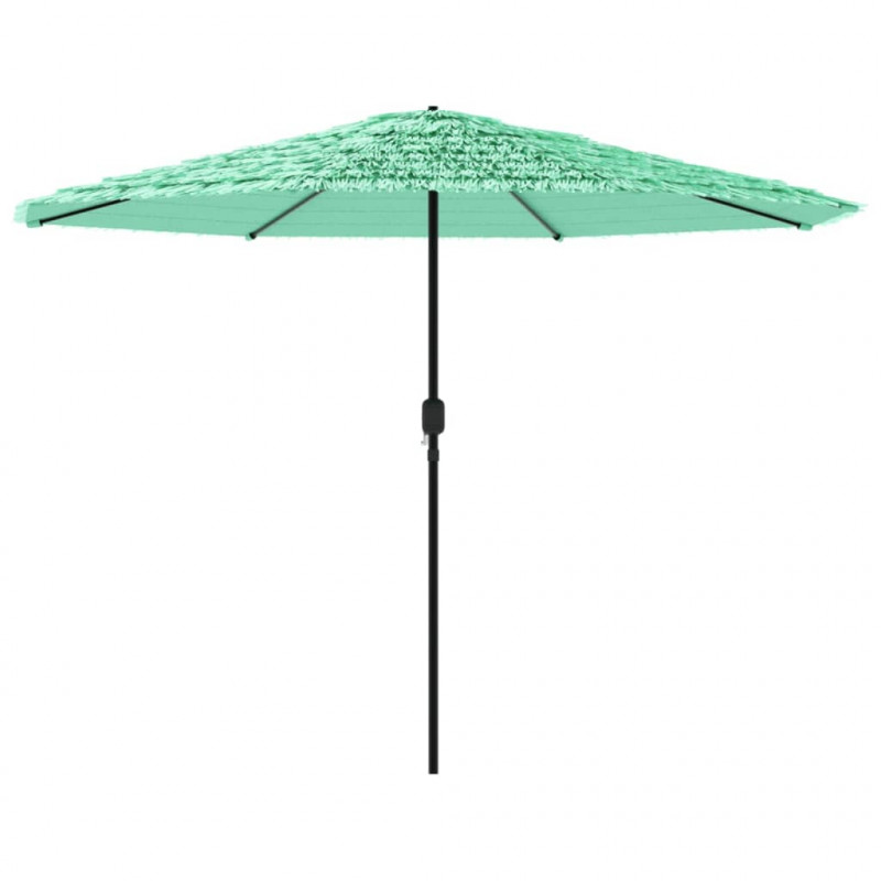 Parasol ogrodowy na stalowym słupku, zielony, 324x324x247 cm