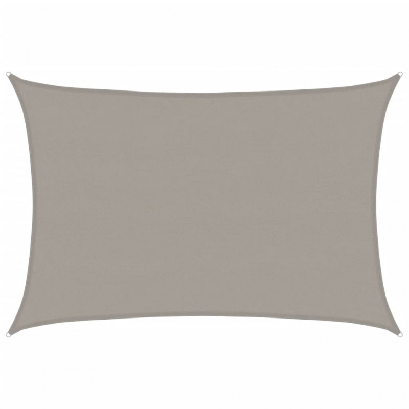 Żagiel przeciwsłoneczny, 160 g/m², jasnoszary, 5x7 m, HDPE