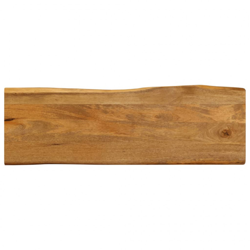 Blat stołu, 140x40x2,5 cm, naturalna krawędź, lite drewno mango