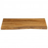Blat stołu, 90x60x2,5 cm, naturalna krawędź, lite drewno mango