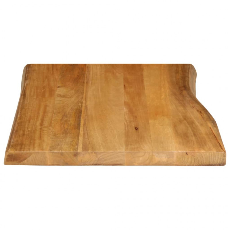 Blat stołu, 90x60x2,5 cm, naturalna krawędź, lite drewno mango