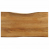 Blat stołu, 110x60x2,5 cm, naturalna krawędź, lite drewno mango