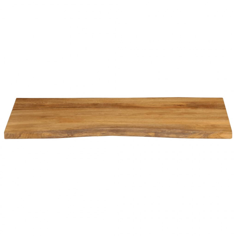 Blat stołu, 110x60x2,5 cm, naturalna krawędź, lite drewno mango