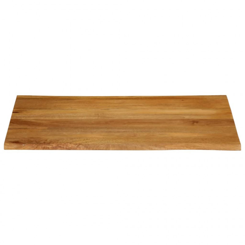 Blat stołu, 90x80x2,5 cm, naturalna krawędź, lite drewno mango