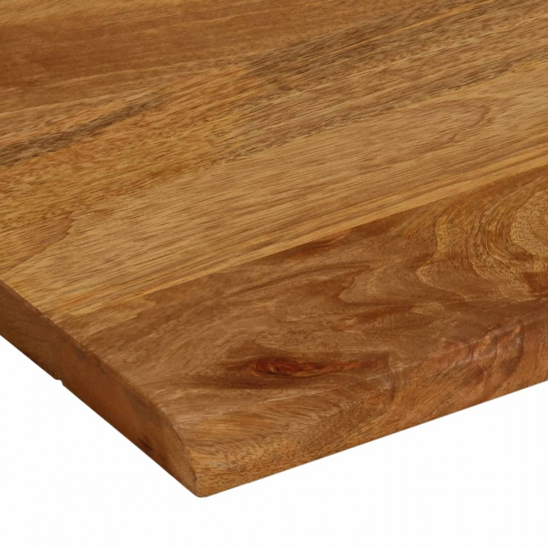 Blat stołu, 90x80x2,5 cm, naturalna krawędź, lite drewno mango