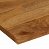 Blat stołu, 90x80x2,5 cm, naturalna krawędź, lite drewno mango