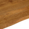Blat stołu, 90x80x2,5 cm, naturalna krawędź, lite drewno mango