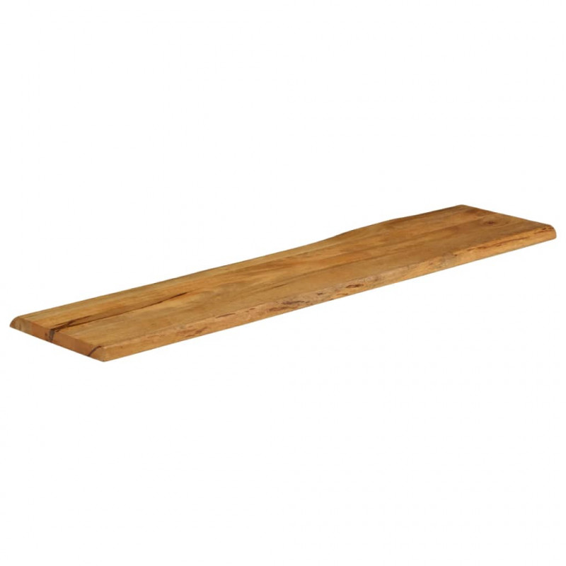 Blat stołu, 160x40x3,8 cm, naturalna krawędź, lite drewno mango