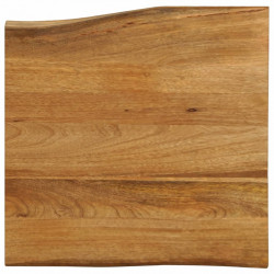 Blat stołu, 60x60x3,8 cm, naturalna krawędź, lite drewno mango