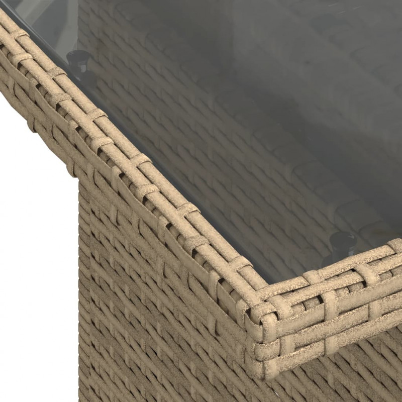 5-cz. zestaw mebli ogrodowych z poduszkami, beżowy, polirattan