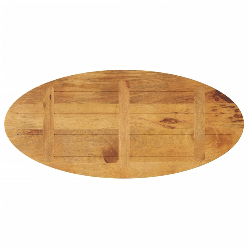 Blat stołu, 110x50x2,5 cm, owalny, lite drewno mango