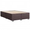 Łóżko kontynentalne z materacem, brązowe, tkanina, 140x200 cm