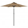 Parasol ogrodowy na stalowym słupku, taupe, 225x225x212 cm