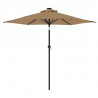 Parasol ogrodowy na stalowym słupku, taupe, 225x225x212 cm