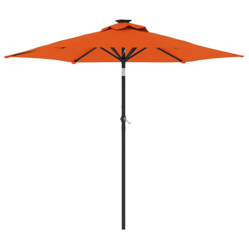 Parasol ogrodowy na stalowym słupku, terakota, 225x225x212 cm