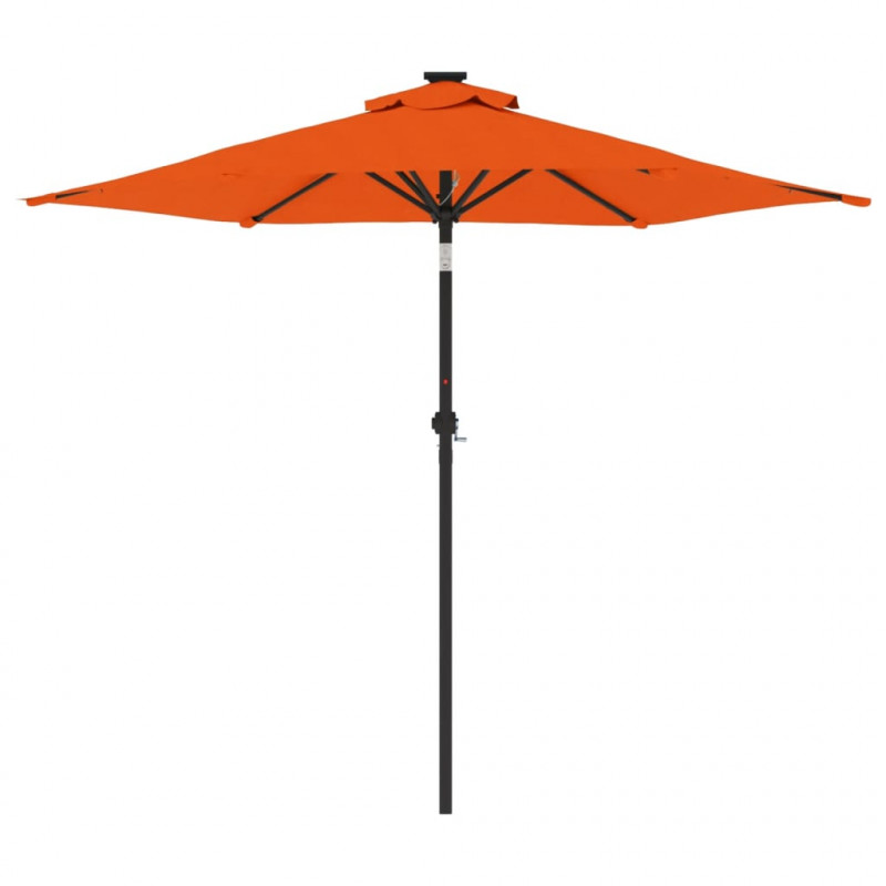 Parasol ogrodowy na stalowym słupku, terakota, 225x225x212 cm