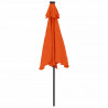 Parasol ogrodowy na stalowym słupku, terakota, 225x225x212 cm