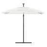 Parasol ogrodowy na stalowym słupku, biały, 246x246x230 cm