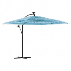 Parasol ogrodowy na stalowym słupku, niebieski, 246x246x230 cm