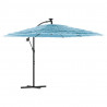 Parasol ogrodowy na stalowym słupku, niebieski, 246x246x230 cm