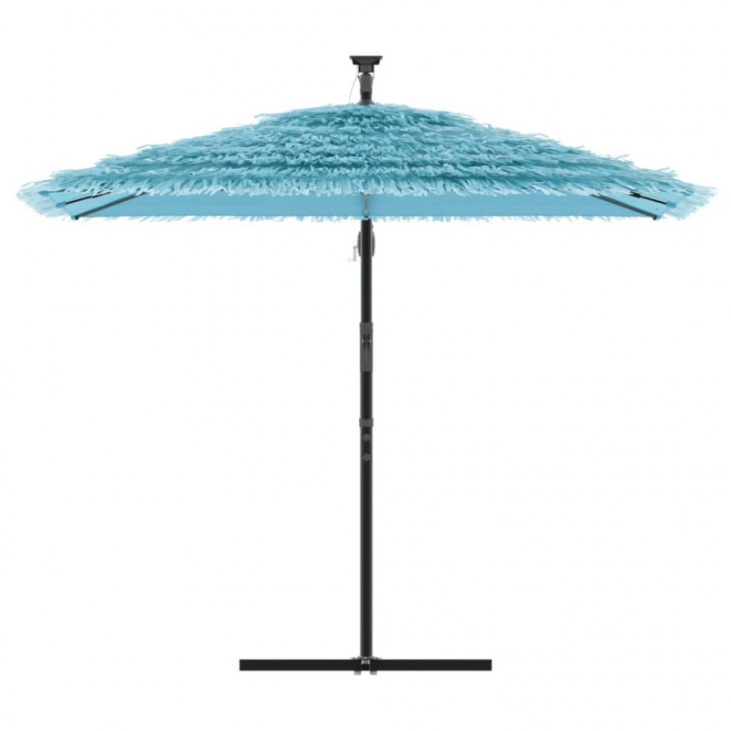 Parasol ogrodowy na stalowym słupku, niebieski, 246x246x230 cm