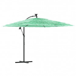 Parasol ogrodowy na stalowym słupku, zielony, 269x269x235 cm