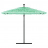 Parasol ogrodowy na stalowym słupku, zielony, 269x269x235 cm
