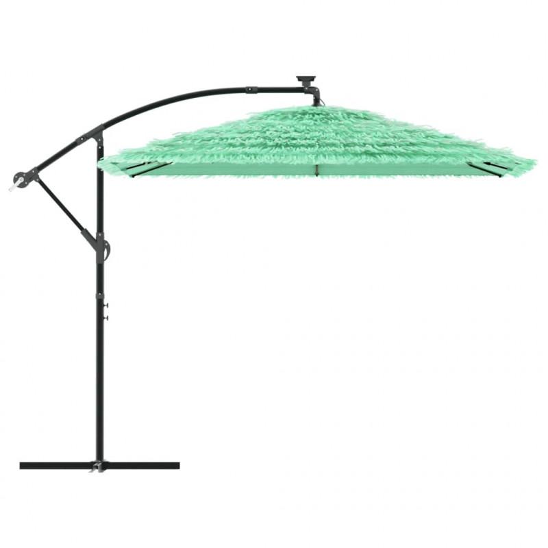 Parasol ogrodowy na stalowym słupku, zielony, 269x269x235 cm