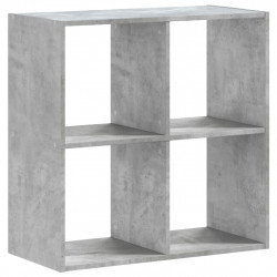 Regał, szarość betonu, 68,5x32x68,5 cm, materiał drewnopochodny