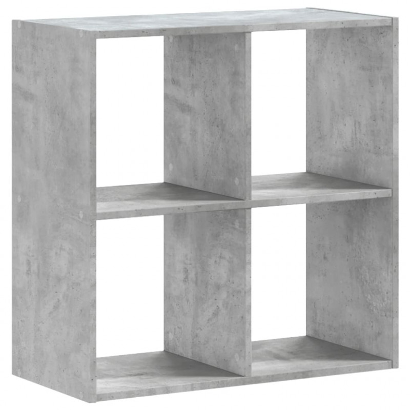 Regał, szarość betonu, 68,5x32x68,5 cm, materiał drewnopochodny