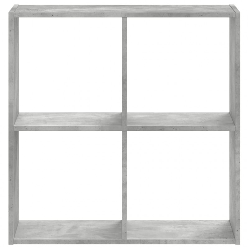 Regał, szarość betonu, 68,5x32x68,5 cm, materiał drewnopochodny