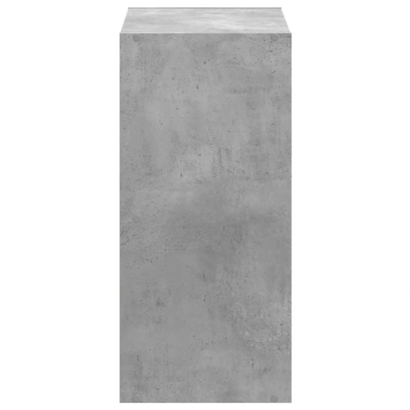 Regał, szarość betonu, 68,5x32x68,5 cm, materiał drewnopochodny