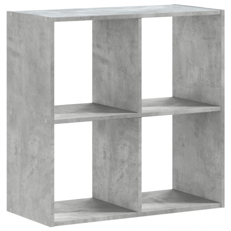 Regał, szarość betonu, 68,5x32x68,5 cm, materiał drewnopochodny