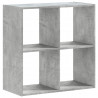 Regał, szarość betonu, 68,5x32x68,5 cm, materiał drewnopochodny