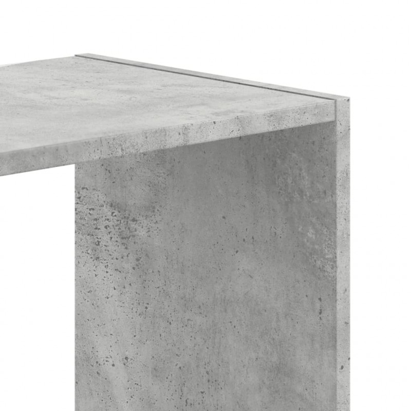 Regał, szarość betonu, 68,5x32x68,5 cm, materiał drewnopochodny